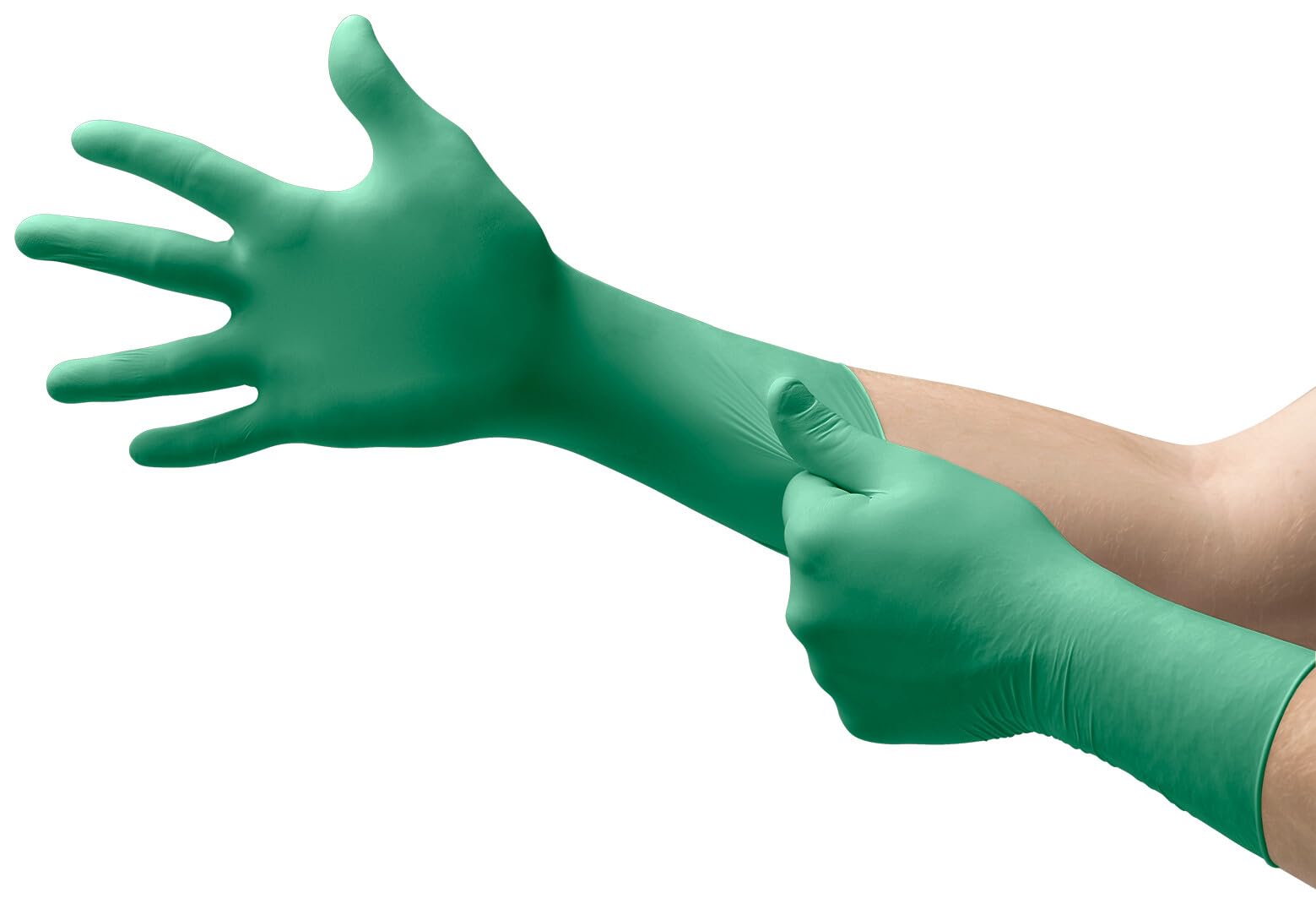 Ansell Dermashield 73-701 Neopreno Guante contra productos químicos, Verde, Tamaño 6.5 (200 Pares)