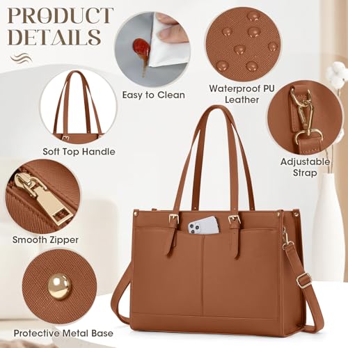 Bolsa para laptop mujer con compartimento para almuerzo 15.6 pulgadas miniatura 6