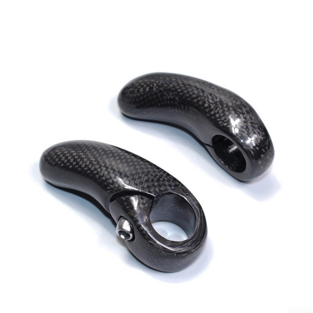 Terminali per Manubrio, in Fibra di Carbonio 3K, Nero, 90 mm, impugnature di Estensione per Manubrio della Bicicletta, con Serratura in Alluminio, per Piattaforma MTB e Ciclismo su Strada