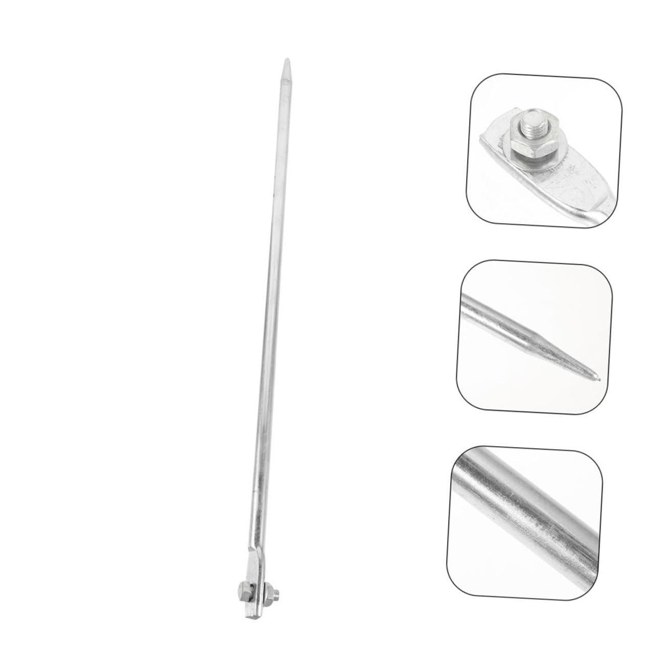 LALAFINA 3pezzi Barre Di Messa Terra in Zincato Picchetto Di Messa Terra Per Esterni Sicurezza Domestica Recinzioni Elettriche Antenna Del Generatore