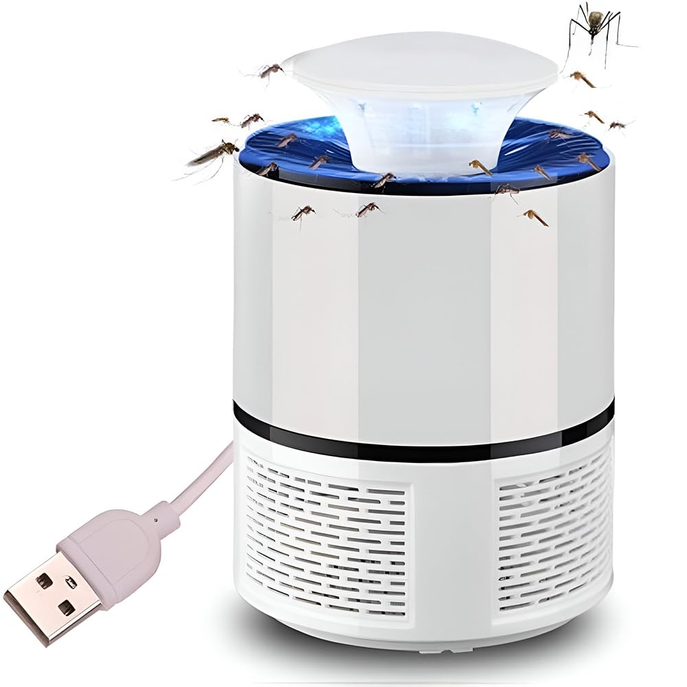 Cicha lampa przeciw komarom UV ssąca USB elektryczna pułapka na komary z pojemnikiem zapobiegającym ucieczce