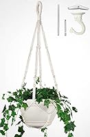 Vista 1 de Shineloha - Colgador grande de macramé de 43 pulgadas para maceta de 12 pulgadas + gancho (extra larga y grande), maceta colgante grande