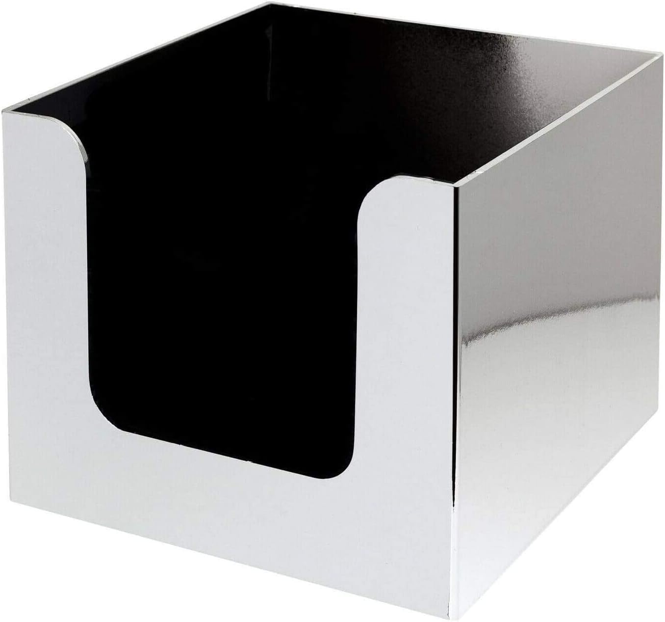 We Can Source It Ltd - Napkin Holder Tissue Box Dispenser Cube Square Bar Hotel Bedroom Reception (Chrome)