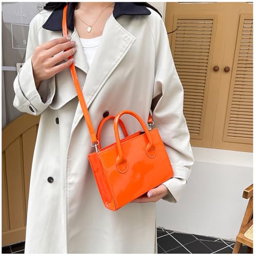 Image of Patent Leather Handbag Shinny Clutch Purse Mini Shoulder Bag Evening Purse for Women