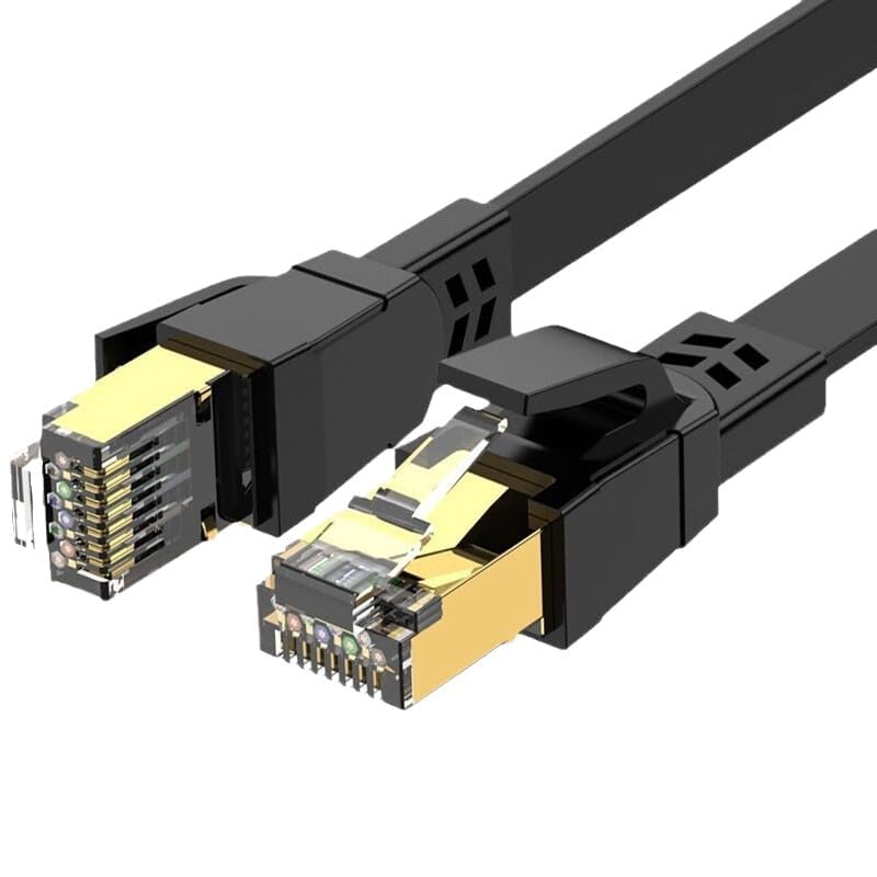 30M-Ethernet Cable CAT8 High Speed Heavy Duty كيبل كات 8 LAN Network Cable 40Gbps 2000Mhz كيبل انترنت with Gold Plated RJ45 Connector for Modem Xbox Computer Network Switch Gaming