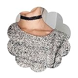 Yheakne Vintage Lace Choker Necklace, Black, 35cm Adjustable, Punk, Gothic, Plain Scalloped Lace, Perfect for Women & Girls, Custom Gifts, Halloween