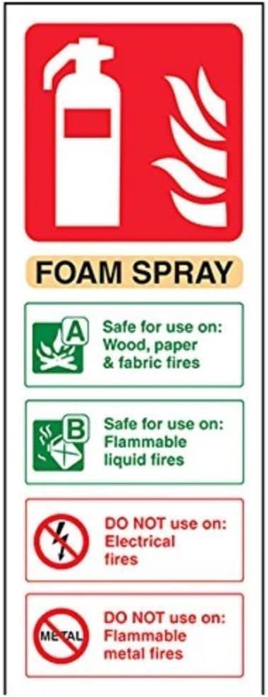 V Safety 11003AC-S Foam Spray Id Not Electrical Safe Sign - Portrait - 75mm x 200mm - Self Adhesive Vinyl, Beige/Black/Green/Red