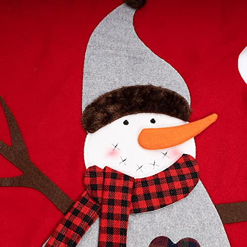 com-four® Premium kerstboomdeken ter bescherming tegen dennennaalden - ronde kerstboomdeken voor de kerstboom - onderlegger met kerstmotief - Image 5