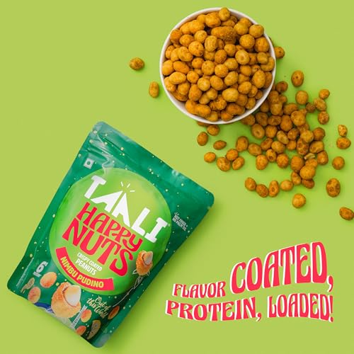 Image of Taali Crispy Coated Peanuts | 140 gm (Pack of 10) | Nimboo Pudina | Healthy Tasty Snacks | 100% Veg., Gluten Free, No Cholesterol, No Trans-Fat