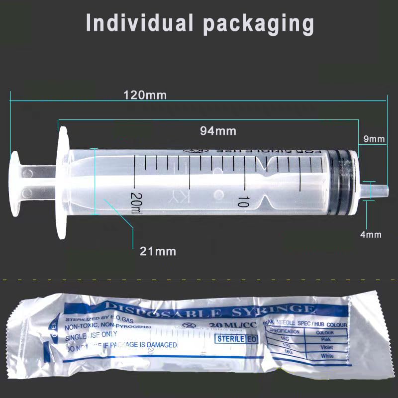 Set 10 Siringhe Dosatrici Senza Ago – 1ml 3ml 5ml 10ml 20ml – Per Alimentazione Animali, Irrigazione Piante E Laboratorio