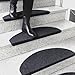 Produktbild casa pura Textilfaser Stufenmatten für Innen - 1 Stück Selbstklebender Treppenschutz, Treppenteppich für Treppenstufen (Leipzig, anthrazit, halbrund)