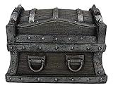 Ebros Gift Medieval Legends Nautical Davy Jones Armor Spiked Pirate Treasure Chest Design Small Decorative Jewelry Stash Box 5.25" Long Figurine Macabre Halloween Prop