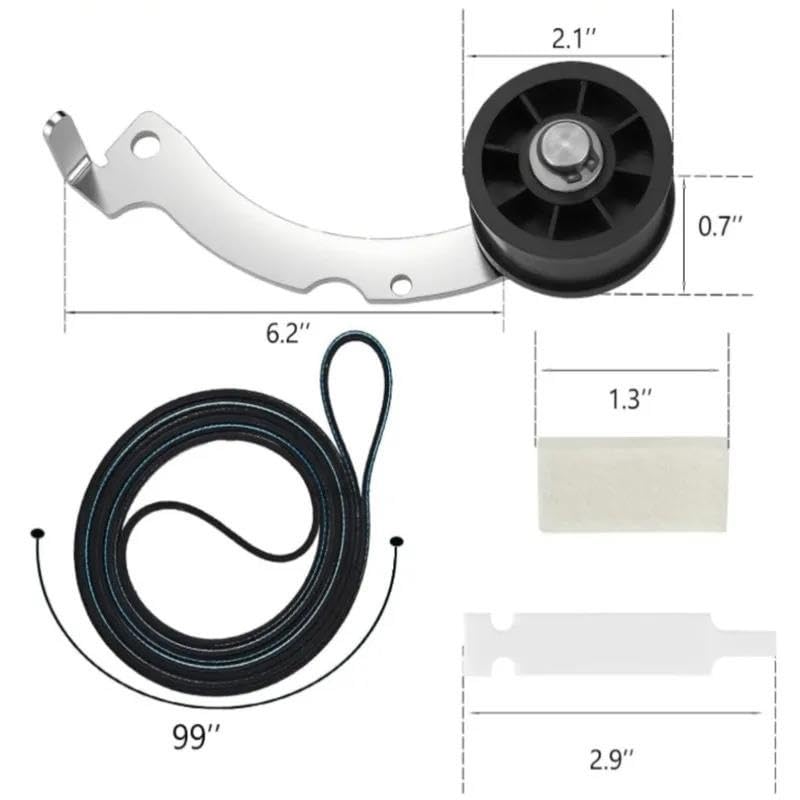 RB170002KIT Gruppo tamburo for puleggia condotta dell'asciugatrice, cinghia