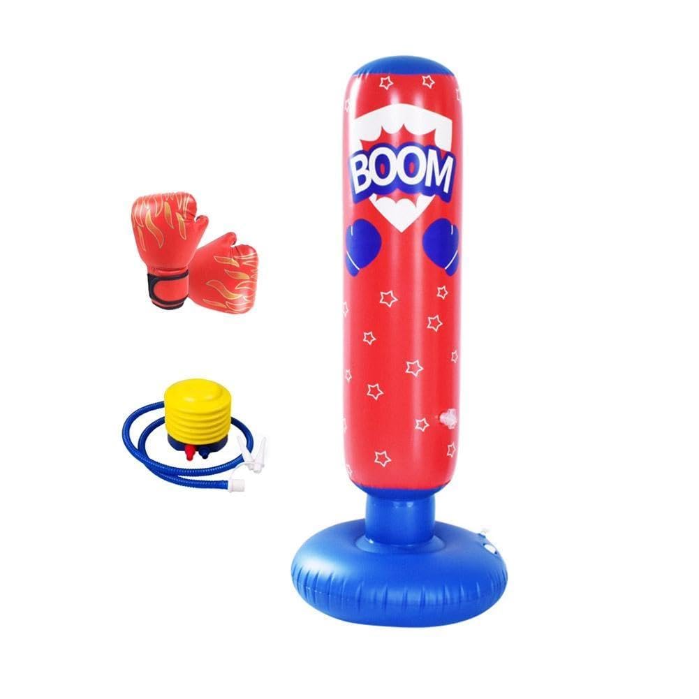 Saco de boxeo para niños 48 pulgadas con guantes inflable