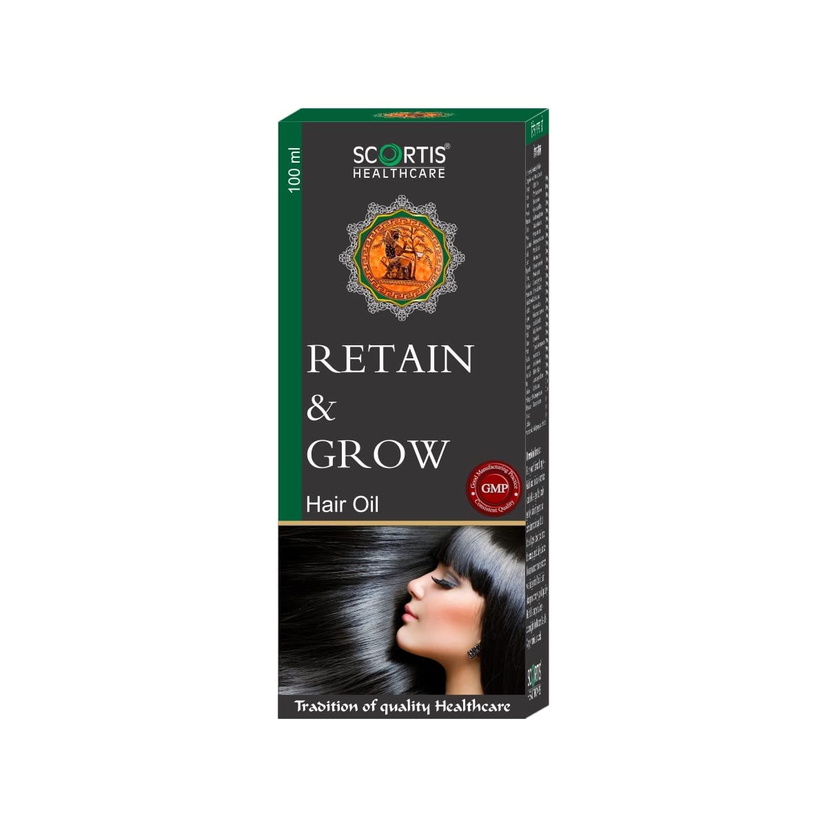 SCORTIS HEALTH CARE RETAIN & GROW OIL Hair Growth Oil & Ayurvedic Retain and Grow Hair Fall Control Oil With Bhringraj,Amla and Shikakai-100ml