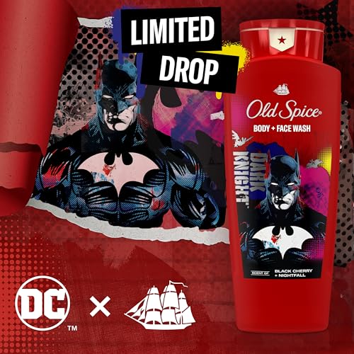 Old Spice Cleansing Body Wash for Men, 24/7 Shower Fresh with Lasting Scent | 2 in 1 Body and Face Wash Batman, Black Cherry and Nightfall Scent, 24oz - image 7