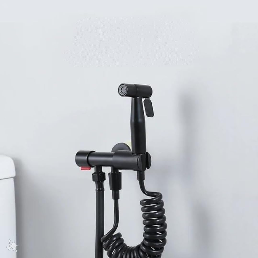 Dellix permium Stainless Steel Handheld Bidet Sprayer Kit for Toilet - High-Pressure Adjustable Bidet with Coiled Hose, Dual Function Valve, and Easy Installation for Bathroom, Baby Cloth Diapers (B0DH2V6VPF) Amazon Price History, Amazon Price Tracker