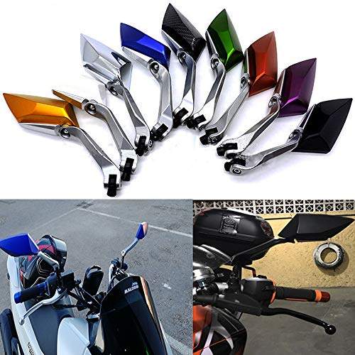 Accessoires universels de vue arrière de rétroviseur de moto pour Honda Yamaha Kawasaki Suzuki Ducati Dirt Bike (bleu) Cover