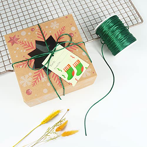 Image of Tenn Well 295ft 2mm Satin Nylon Cord Silky Rattail Dark Green for Crafts