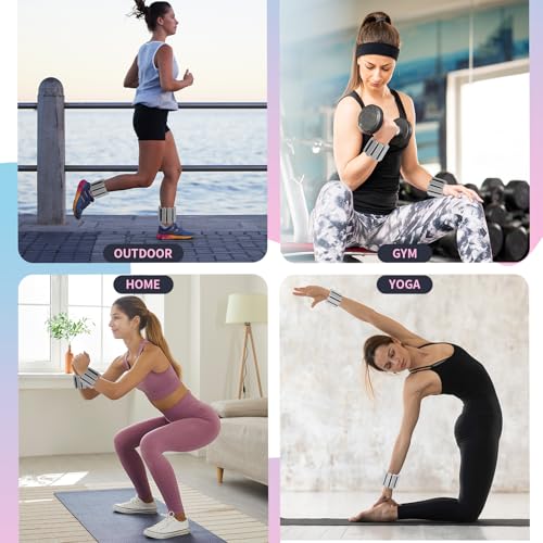 Orilien Wrist & Ankle Weights For Women Men, Adjustable Wrist Weighted Bracelet For Home Gym Workout, Walking, Running, Travel, Pilate, Yoga, Exercise,Strength Training. Set Of 2  thumb #5