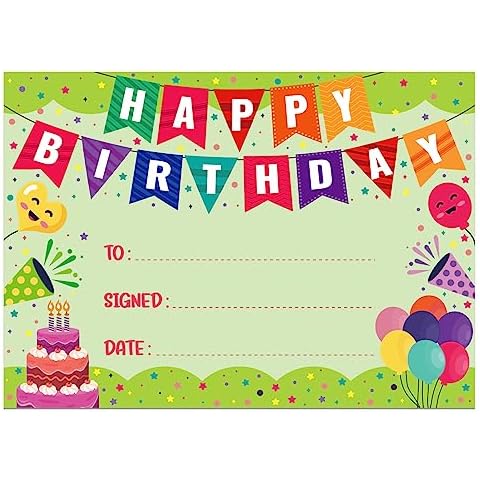 WhatSign 30PCS Happy Birthday Certificates for Students Birthday Award Certificates Gifts for Kids Classroom Birthday Certificates Student Birthday Gifts from Teacher Back to School Teacher Supplies Cover