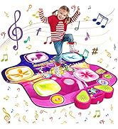 LEADSTAR Tanzmatte für Kinder,Tanzmatte Spielzeug mit LED Anzeige,Berühren Matte Spielen,Musical ...