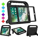 BMOUO Kids Case for New iPad 9.7 2018/2017 - Built-in Screen Protector Shockproof Light Weight Handle Convertible Stand Case Cover for iPad 9.7 Inch 2018 (6th Gen) / 2017 (5th Gen) - Black