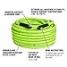 Flexzilla Air Hose, 1/2 in. x 100 ft., 1/2 in. MNPT Fittings, Heavy Duty, Lightweight, Hybrid, ZillaGreen - HFZ12100YW4
