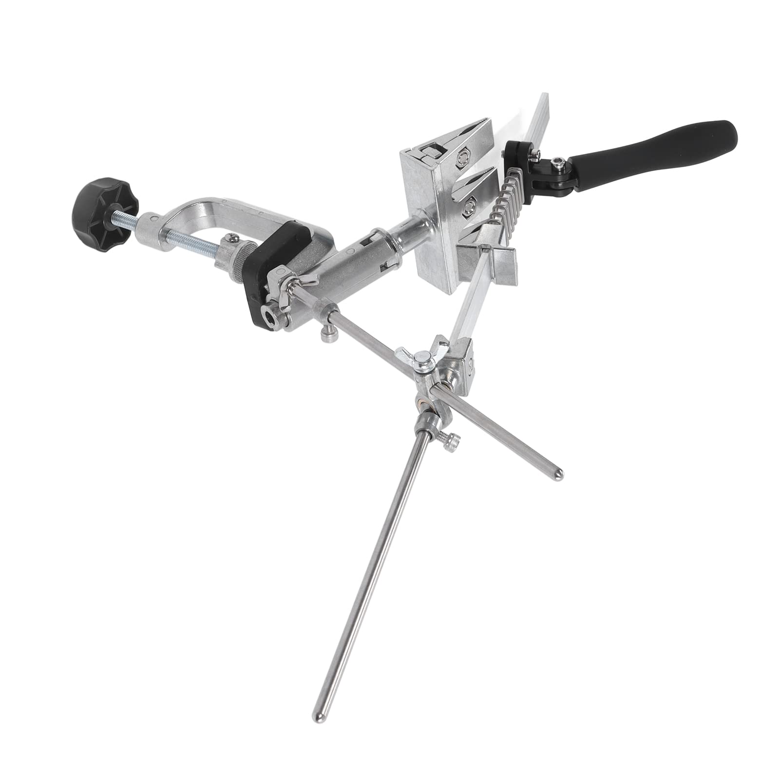 Set di Pietre per Affilare i Coltelli Set di Pietre per Affilare in Acciaio Inossidabile con Supporto per la Rotazione di 360° e 10 con Angolo Regolabile per Cuochi Domestici, Cacciatori e