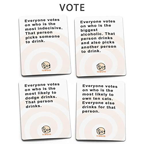 Image of Awestuffs These Cards Will Get You Drunk, Party Card Game for Adults, 100 Cards, Paper, Modern Style, 2-8 Players