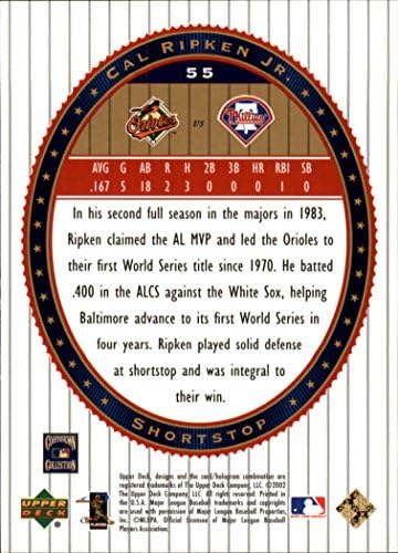 Amazon.com: 2002 Upper Deck World Series Heroes #55 Cal Ripken MLB