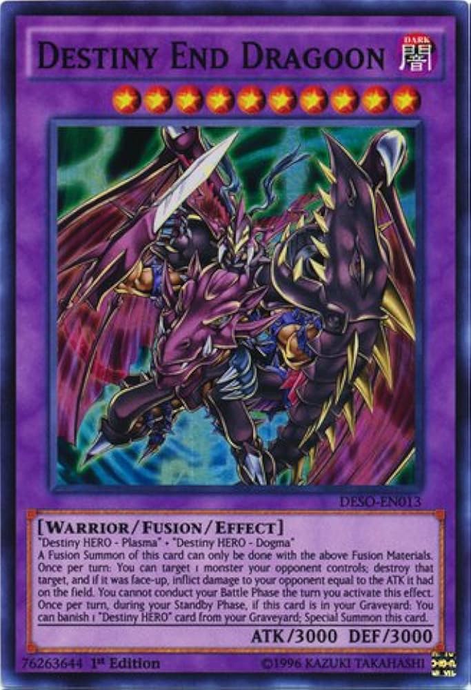 Amazon.com: YU-GI-OH! - Destiny End Dragoon (DESO-EN013) - Destiny
