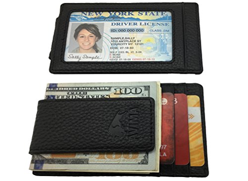 AVIMA Money Clip, Slim Front Pocket Wallet, Leather RFID Blocking Strong Magnet2