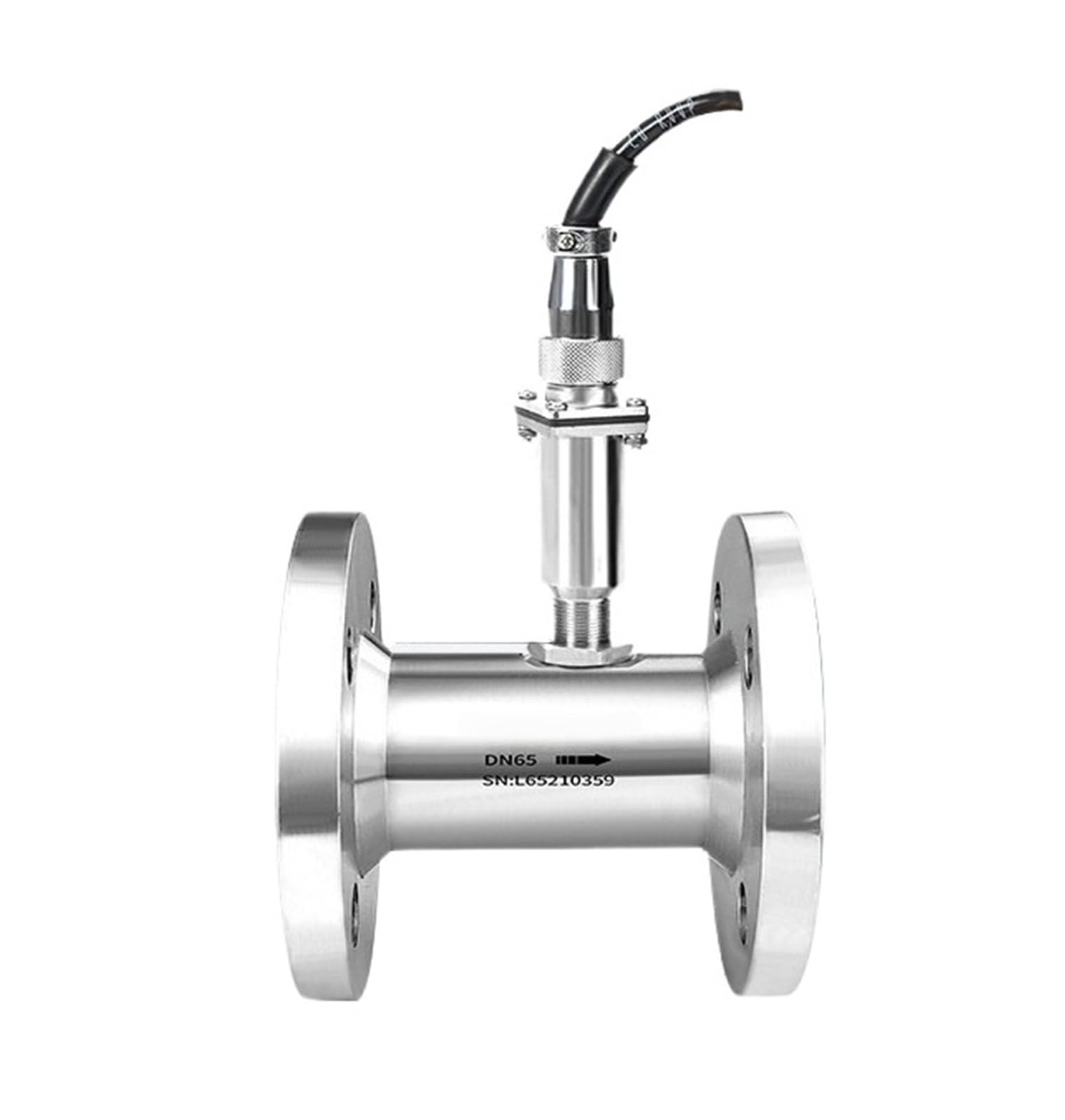 TBZOQAID Flow Meter Stainless Steel Pipe Type Sensor Digital Display(DN65 flange)