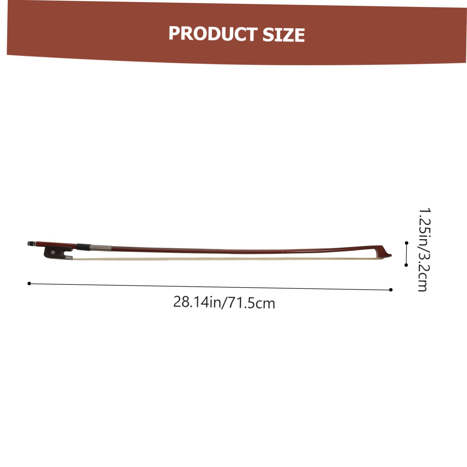 SUPVOX Brazilian Violoncello Bow Durable Cello Practice Supply with Natural Horsetail Hair for Excellent Balance and Powerful Tone for Professional Players