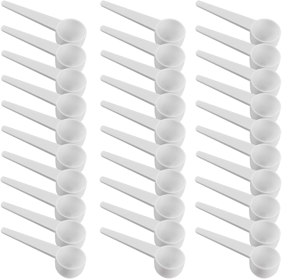 Twdrer 40-Piece 15ml (15cc) Food Grade Plastic Measuring Spoons & Coffee Scoops with Long Handle - Precise Measurement for Coffee, Baking, Spices, Protein Powder, Cooking Essentials