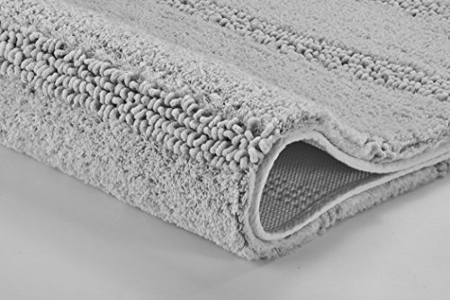 Kleine Wolke Monrovia Bath Rug, Polyester, Grey, 60 x 100 x 2.5 cm