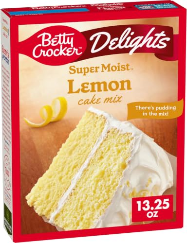 Image of Betty Crocker Delights Super Moist Lemon Cake Mix, 13.25 oz (Pack of 12)