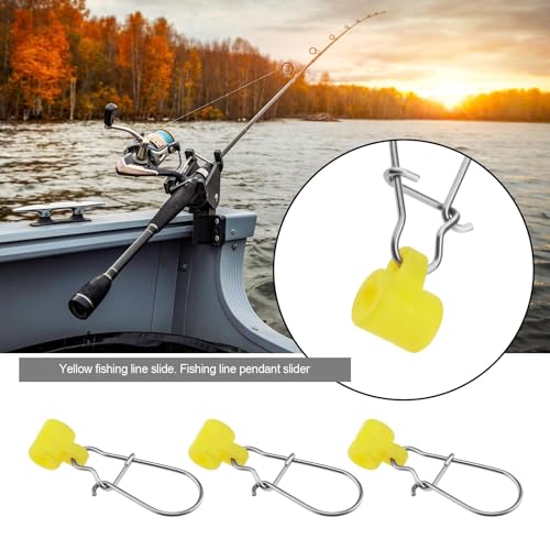 Create idea 50Pcs Fishing Line Sinker Slide with Duo Lock Fishing Clips Sinker Slider with Hooked Snap Sinker Fishing Line Connector for Fishing Tackle