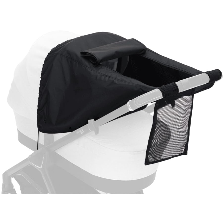 Miniatura 9 de Cubierta solar para cochecito de bebé, anti-UV 50+, ajuste universal, para protección solar con ventana de visión, parasol impermeable (gris oscuro)