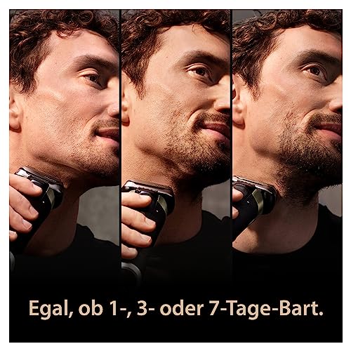 Foto von Braun Series 9 Pro+ Rasierer Herren Elektrisch, Elektrorasierer mit 5 Pro Rasierelementen, Langhaarschneider, Rasierer-Ladeetui PowerCase, 60 Min Laufzeit, Made in Germany, 9527s, Silber