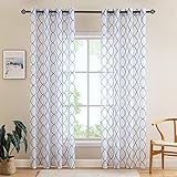 DISEÑO: El diseño de Hilo bordado de colores hace que las cortinas transparentes con estilo marroquí estén llenas de vitalidad, apariencia simple y moderna, que puede traer nuevos efectos visuales a su habitaicon.Los Visillos bordados, de alta calidad,se cosen por Trabajadores calificados. El fondo de visillo es blanco, el tejido no es demasiado gruesa, pero tampoco demasiado delgada.