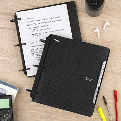 Five Star Flex Hybrid Notebinder, 1-1/2 Inch Binder With Tabs, Notebook And 3-Ring Binder All-In-One, Black (29324Aa2) #TOP7