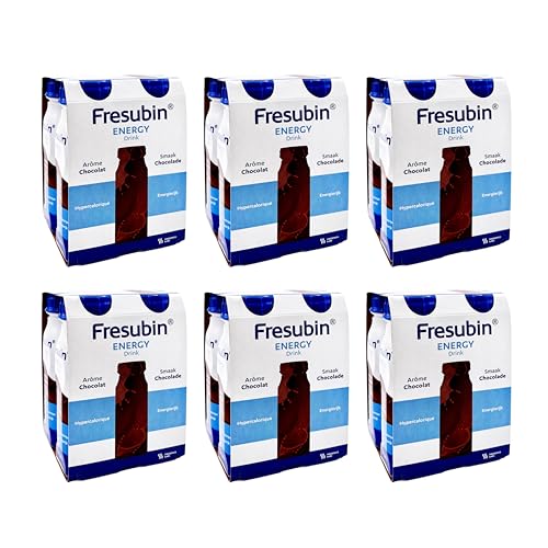 Fresubin Energy Drink - Schokolade Hochkalorische Trinknahrung von Fresenius Kabi 300 kcal pro Flasche laktosearm Ballaststoffarm ideal bei Mangelernährung (200 ml (24er Pack) Schokolade)