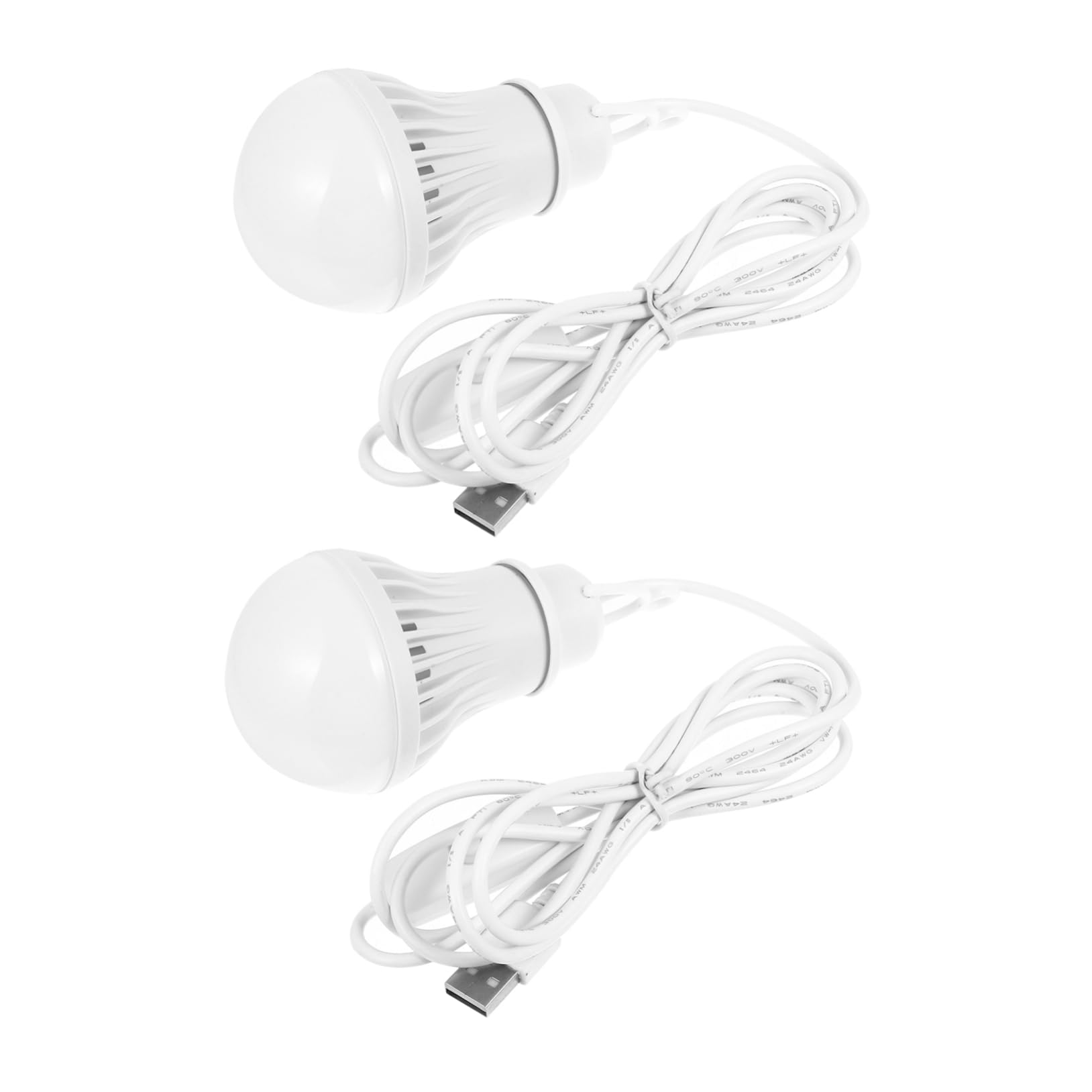 Hemoton 2pcs Portable USB Light Bulb Camping Lamp for Outdoor Use Easy to Install Lightweight and Rechargeable for Night Markets and Camping Activities