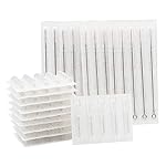 Tattoo Needles and Tips Set - Autdor 50pcs Disposable Mixed Tattoo Needles + 50pcs Assorted Sterilized Disposable Tattoo Tips, 5pcs of each 3rl 5rl 7rl 9rl 3rs 5rs 7rs 9rs 5m1 7m1 3RT 5RT 7RT 9RT 3DT