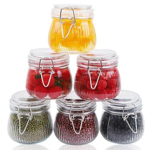 Ribbed Glass Jars
