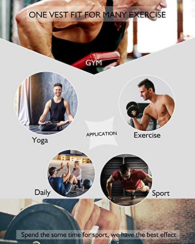 Image of NonEcho Men Sauna Sweat Vest Weight Loss Waist Trainer Vest Neoprene Tank Top Shapewear Slimming Shirt Workout Suit