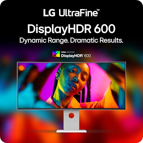 Image of LG 40U990A-W 40-inch Ultrafine 5K2K WUHD (5120 x 2160) Nano IPS Curved Monitor, Thunderbolt 5, DisplayHDR 600, Built-in Power, Speaker, 120Hz, HDMI 2.1, DP 2.1, USB C, Tilt /Height /Swivel Stand, White