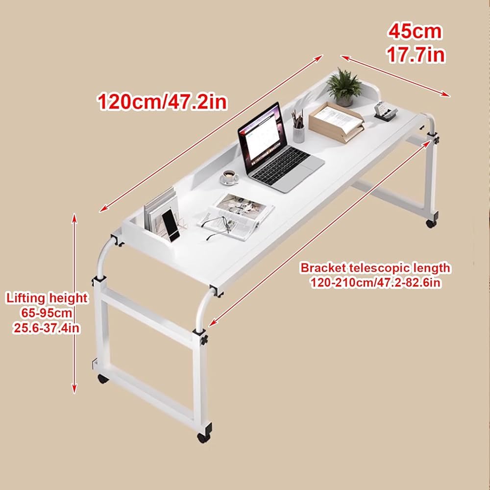 Regulowany stolik z kółkami do laptopa i stacji roboczej